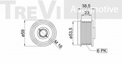 TREVI AUTOMOTIVE ap1196 -  Механизм свободного хода генератора